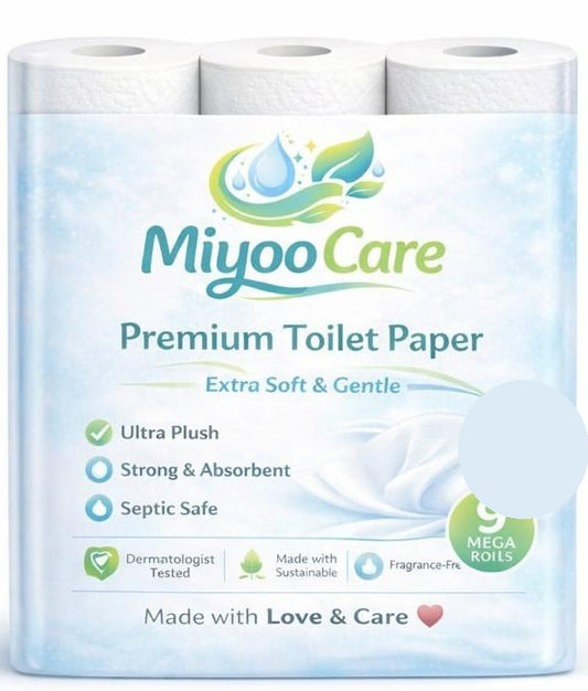 MiyooCare Premium Toilet Paper - Extra Soft & Gentle for the whole family.